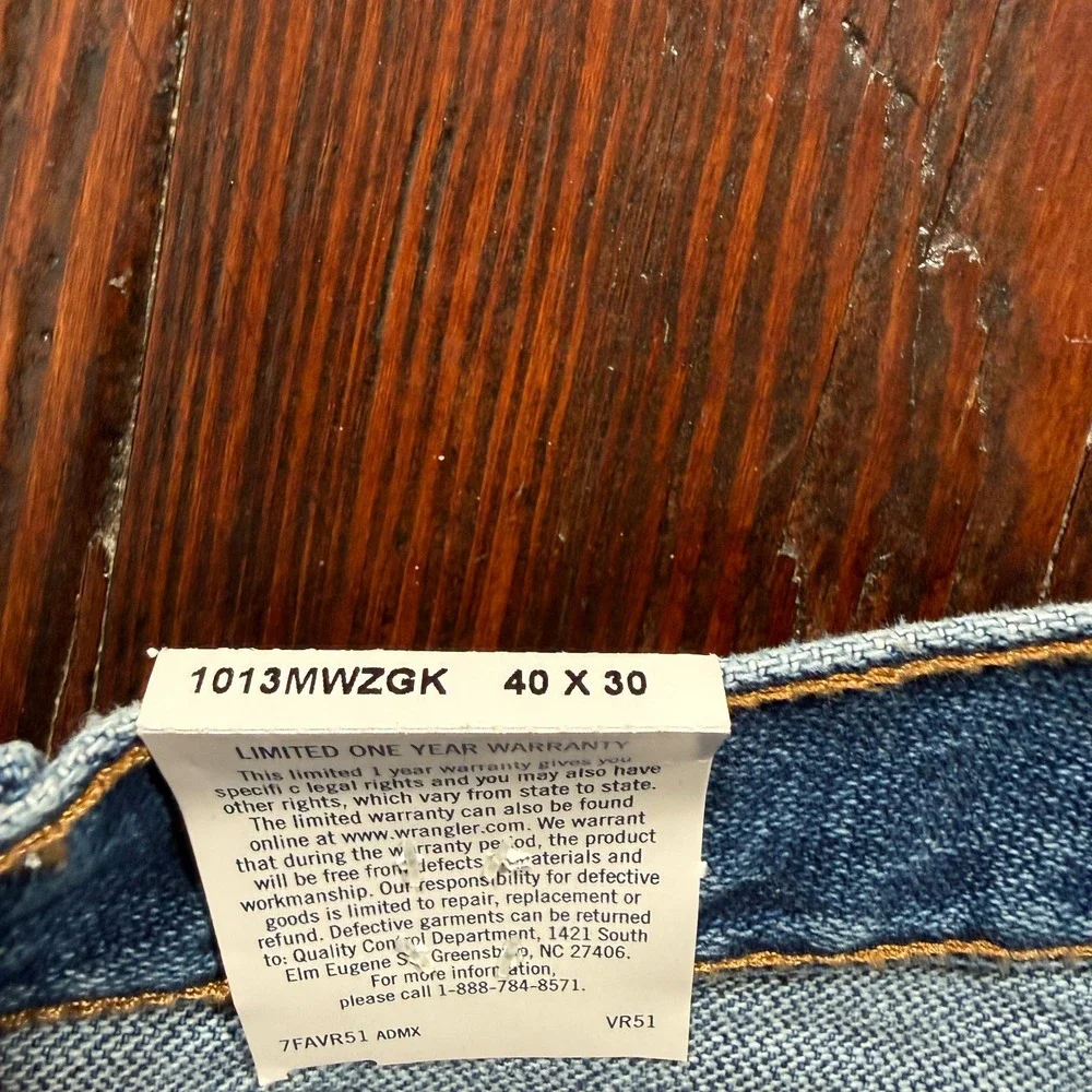 Wrangler Jeans 40x30 Blue Cowboy Cut 1013MWZ DEADSTOCK Vintage NOS